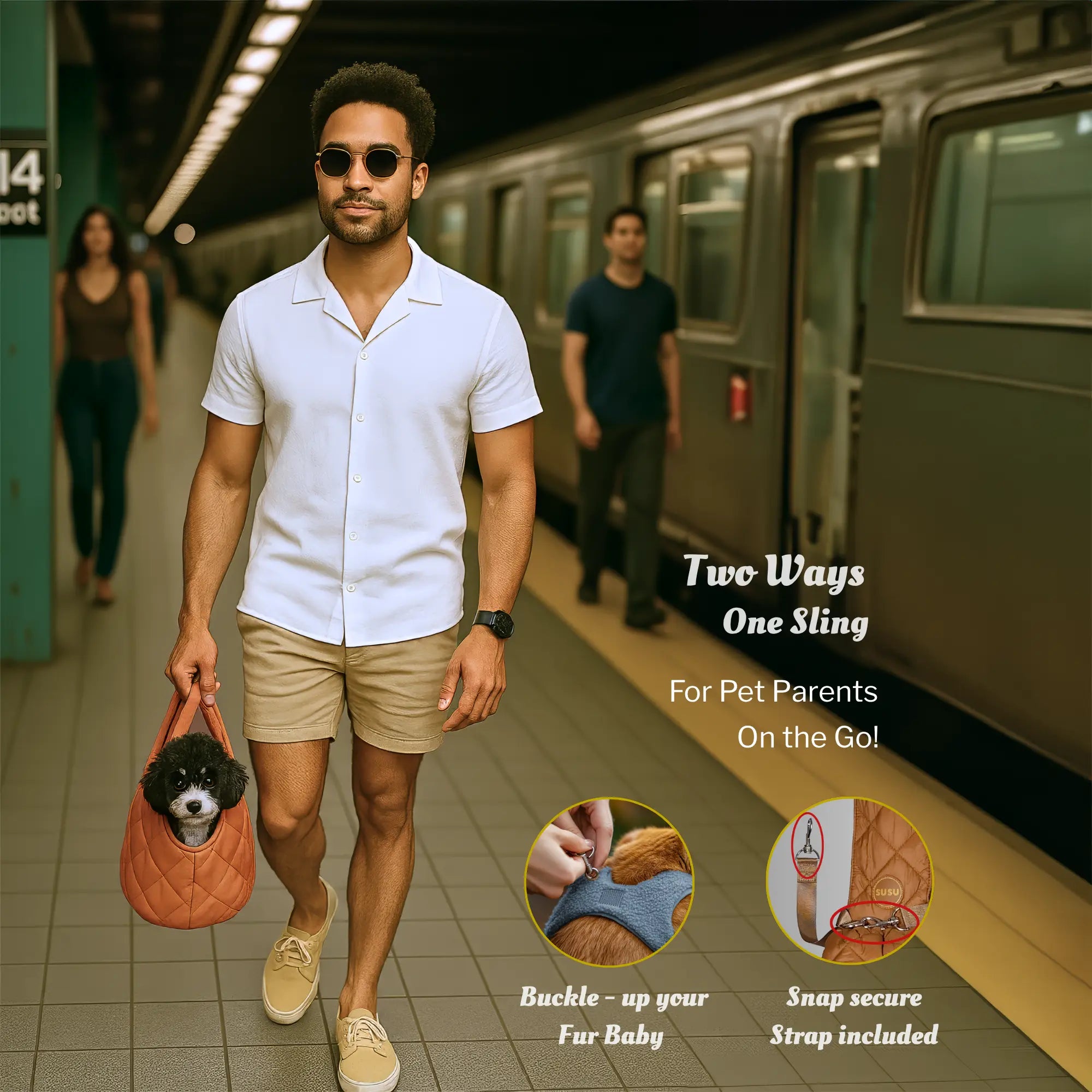 COPPER BROWN SLING BAG SUSU PET CO.