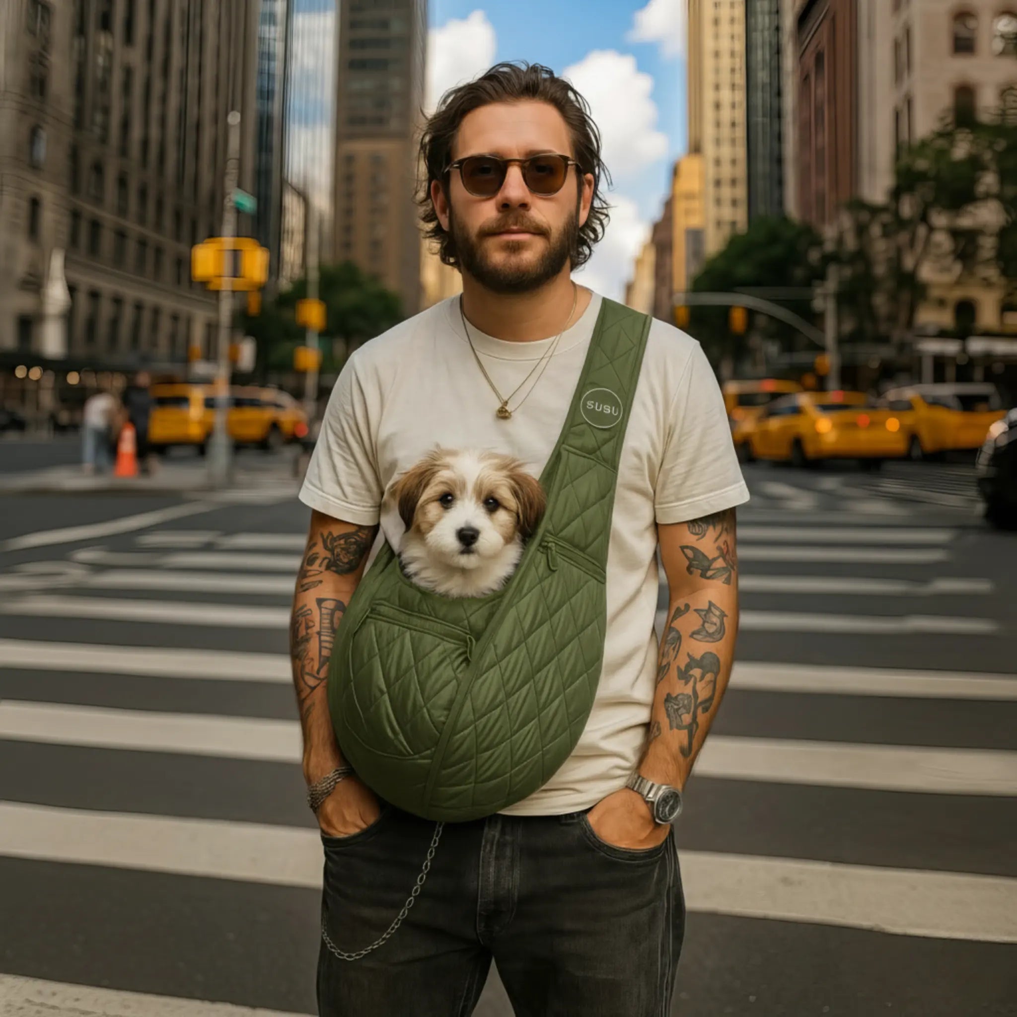 OLIVE GREEN SLING BAG SUSU PET CO.